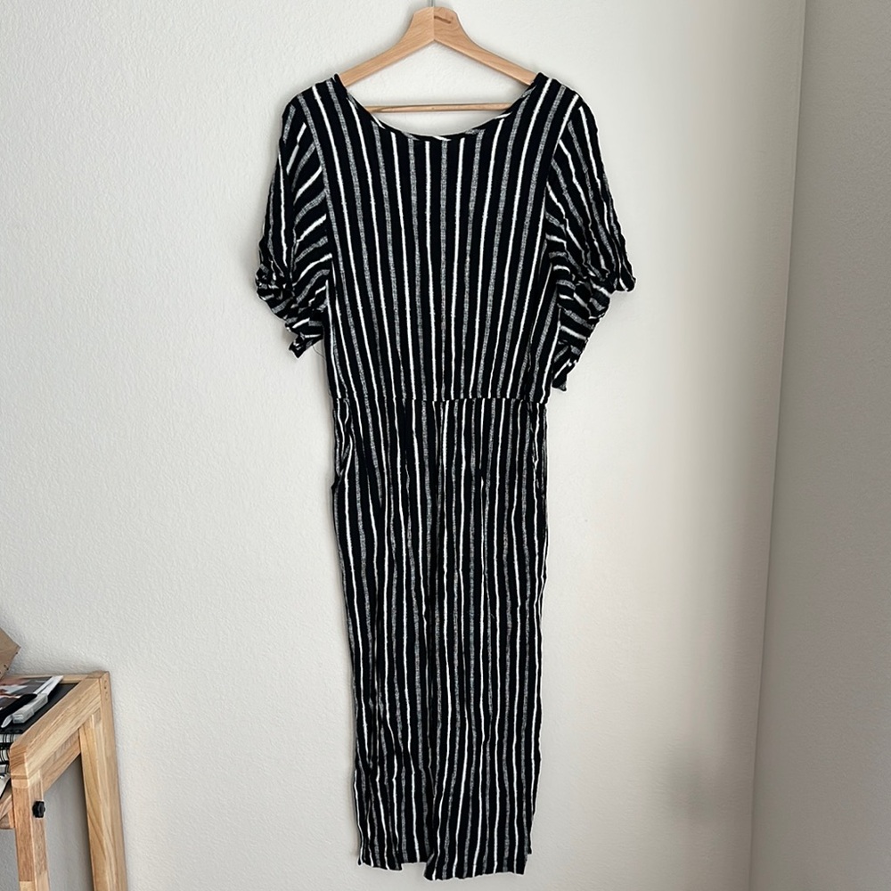 Striped Black and White Jumpsuit